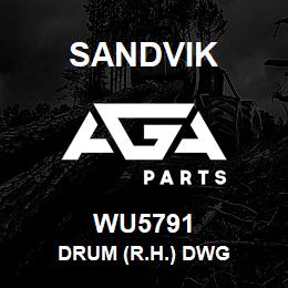 WU5791 Sandvik DRUM (R.H.) DWG | AGA Parts