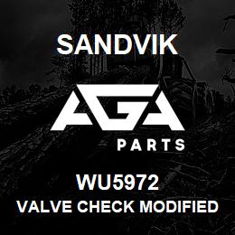 WU5972 Sandvik VALVE CHECK MODIFIED | AGA Parts