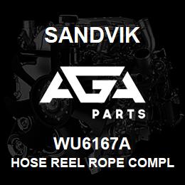 WU6167A Sandvik HOSE REEL ROPE COMPLETE | AGA Parts