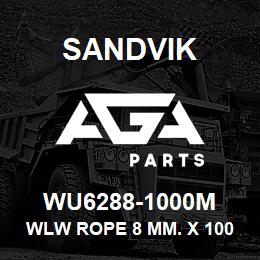 WU6288-1000M Sandvik WLW ROPE 8 MM. X 1000M (18 X7) | AGA Parts