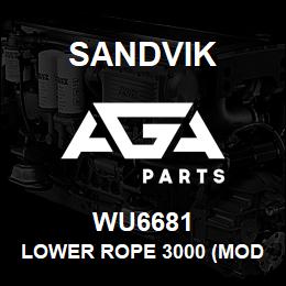 WU6681 Sandvik LOWER ROPE 3000 (MOD.THIMBLES) | AGA Parts