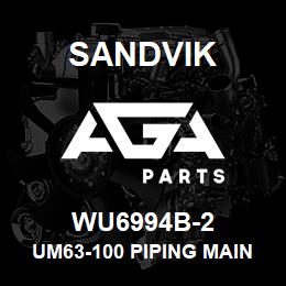 WU6994B-2 Sandvik UM63-100 PIPING MAIN WINCH TRAVEL LI | AGA Parts