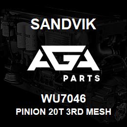 WU7046 Sandvik PINION 20T 3RD MESH | AGA Parts