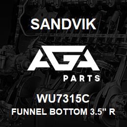 WU7315C Sandvik FUNNEL BOTTOM 3.5" ROD 2 HALVES | AGA Parts