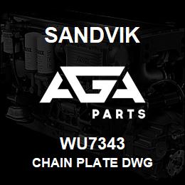 WU7343 Sandvik CHAIN PLATE DWG | AGA Parts