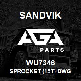 WU7346 Sandvik SPROCKET (15T) DWG | AGA Parts