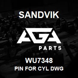 WU7348 Sandvik PIN FOR CYL DWG | AGA Parts