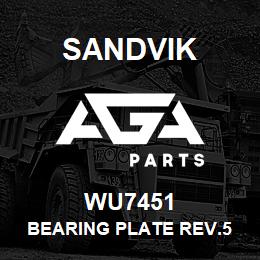 WU7451 Sandvik BEARING PLATE REV.5 | AGA Parts