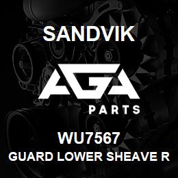 WU7567 Sandvik GUARD LOWER SHEAVE RIGHT | AGA Parts