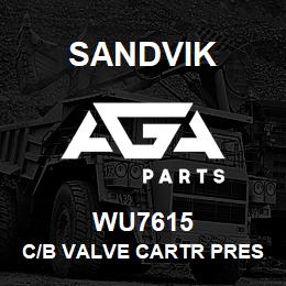 WU7615 Sandvik C/B VALVE CARTR PRESET | AGA Parts