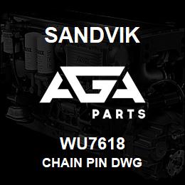 WU7618 Sandvik CHAIN PIN DWG | AGA Parts