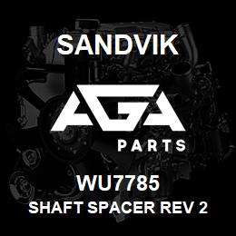 WU7785 Sandvik SHAFT SPACER REV 2 | AGA Parts