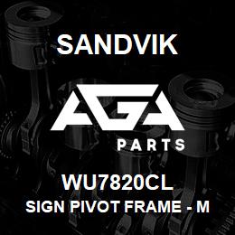 WU7820CL Sandvik SIGN PIVOT FRAME - MAST WEDGIN | AGA Parts