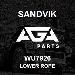 WU7926 Sandvik LOWER ROPE | AGA Parts