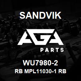 WU7980-2 Sandvik RB MPL11030-1 RB | AGA Parts