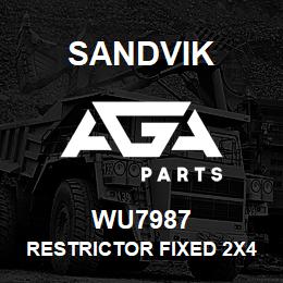 WU7987 Sandvik RESTRICTOR FIXED 2X4 REV.2 | AGA Parts