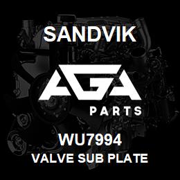 WU7994 Sandvik VALVE SUB PLATE | AGA Parts