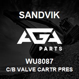 WU8087 Sandvik C/B VALVE CARTR PRESET | AGA Parts