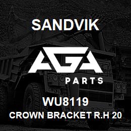 WU8119 Sandvik CROWN BRACKET R.H 200D | AGA Parts