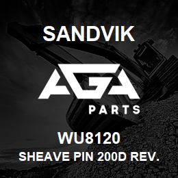 WU8120 Sandvik SHEAVE PIN 200D REV. 3 | AGA Parts