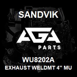 WU8202A Sandvik EXHAUST WELDMT 4" MUFFLER END | AGA Parts