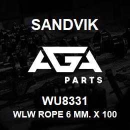 WU8331 Sandvik WLW ROPE 6 MM. X 1000M | AGA Parts