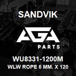 WU8331-1200M Sandvik WLW ROPE 6 MM. X 1200M | AGA Parts