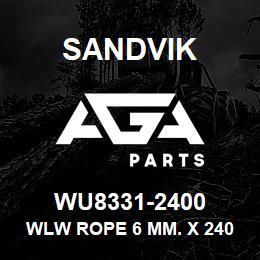 WU8331-2400 Sandvik WLW ROPE 6 MM. X 2400M 7X7 | AGA Parts