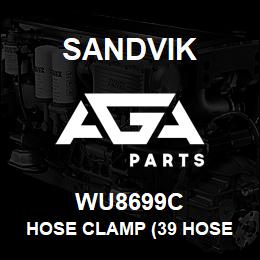 WU8699C Sandvik HOSE CLAMP (39 HOSE OD) | AGA Parts