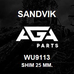 WU9113 Sandvik SHIM 25 MM. | AGA Parts