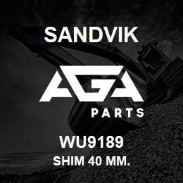 WU9189 Sandvik SHIM 40 MM. | AGA Parts