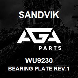 WU9230 Sandvik BEARING PLATE REV.1 | AGA Parts