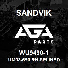 WU9490-1 Sandvik UM93-650 RH SPLINED HOLLOW O/P SHAFT | AGA Parts