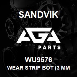 WU9576 Sandvik WEAR STRIP BOT (3 MM.) STEEL | AGA Parts