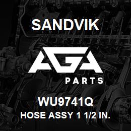 WU9741Q Sandvik HOSE ASSY 1 1/2 IN. CW SOCKS 900 MM. LG | AGA Parts