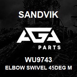 WU9743 Sandvik ELBOW SWIVEL 45DEG M/F 1 7/8 IN. JIC | AGA Parts