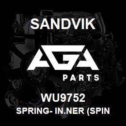 WU9752 Sandvik SPRING- IN.NER (SPINNER BALANCE) | AGA Parts