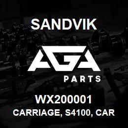 WX200001 Sandvik CARRIAGE, S4100, CARRIAGE 1050 MM. ROOF | AGA Parts