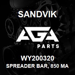 WY200320 Sandvik SPREADER BAR, 850 MALE END | AGA Parts