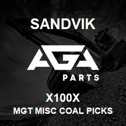 X100X Sandvik MGT MISC COAL PICKS | AGA Parts