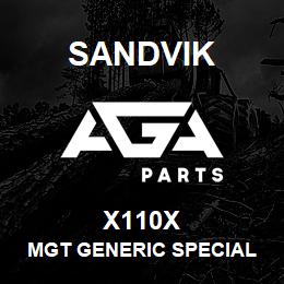 X110X Sandvik MGT GENERIC SPECIAL FOR DRILL BITS | AGA Parts