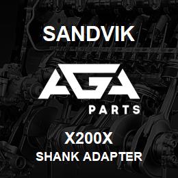 X200X Sandvik SHANK ADAPTER | AGA Parts