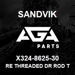 X324-8625-30 Sandvik RE THREADED DR ROD T38 R32 2.5M OP | AGA Parts