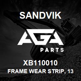 XB110010 Sandvik FRAME WEAR STRIP, 1350 C.ARRIAGE LENG | AGA Parts