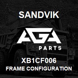 XB1CF006 Sandvik FRAME CONFIGURATION 1350 | AGA Parts