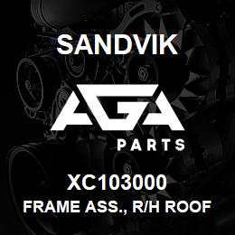 XC103000 Sandvik FRAME ASS., R/H ROOF BOLTER 1450 | AGA Parts