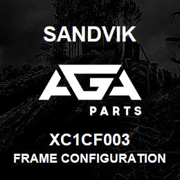 XC1CF003 Sandvik FRAME CONFIGURATION | AGA Parts