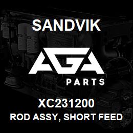 XC231200 Sandvik ROD ASSY, SHORT FEED CYLINDER | AGA Parts