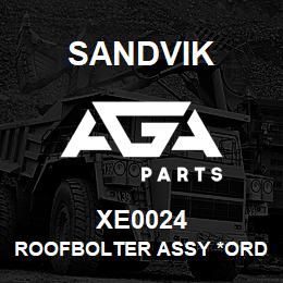 XE0024 Sandvik ROOFBOLTER ASSY *ORDER W/SALES TOONA | AGA Parts