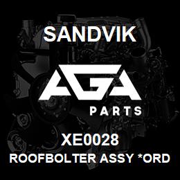 XE0028 Sandvik ROOFBOLTER ASSY *ORDER W/SALES TOONA | AGA Parts